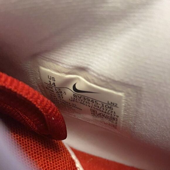 Nike Alpha Menace Pro 2 Mid Football Cleats White/Red BV3945-106 Mens size 14 - Picture 8 of 8